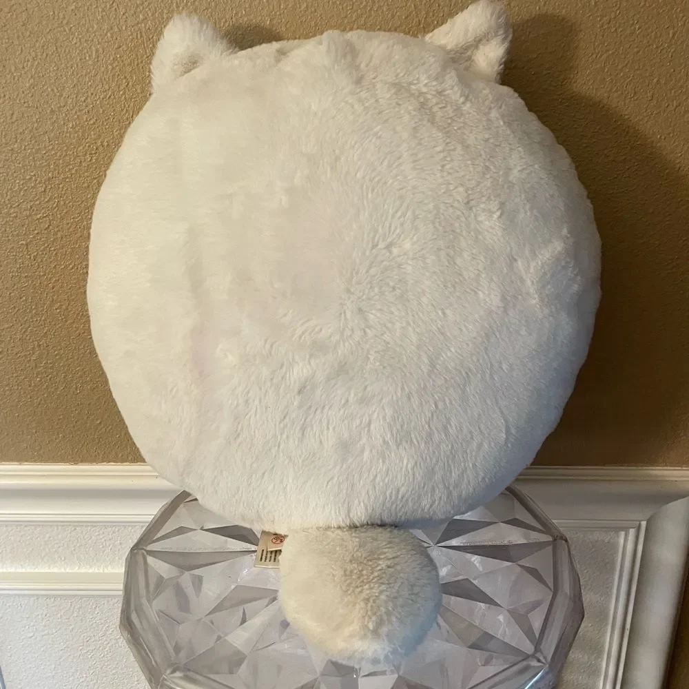 Cute White Cat Gojo Plush with Sunglasses